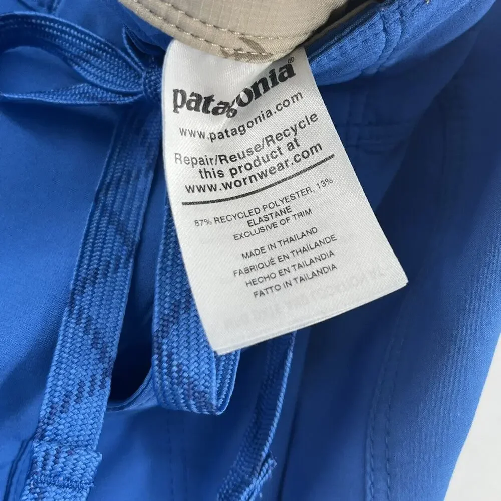 Patagonia Mens Hydropeak Board Swim Shorts 38 Blue Surf Beach Zip Back Pocket